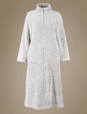 m&s ladies zipped dressing gowns.